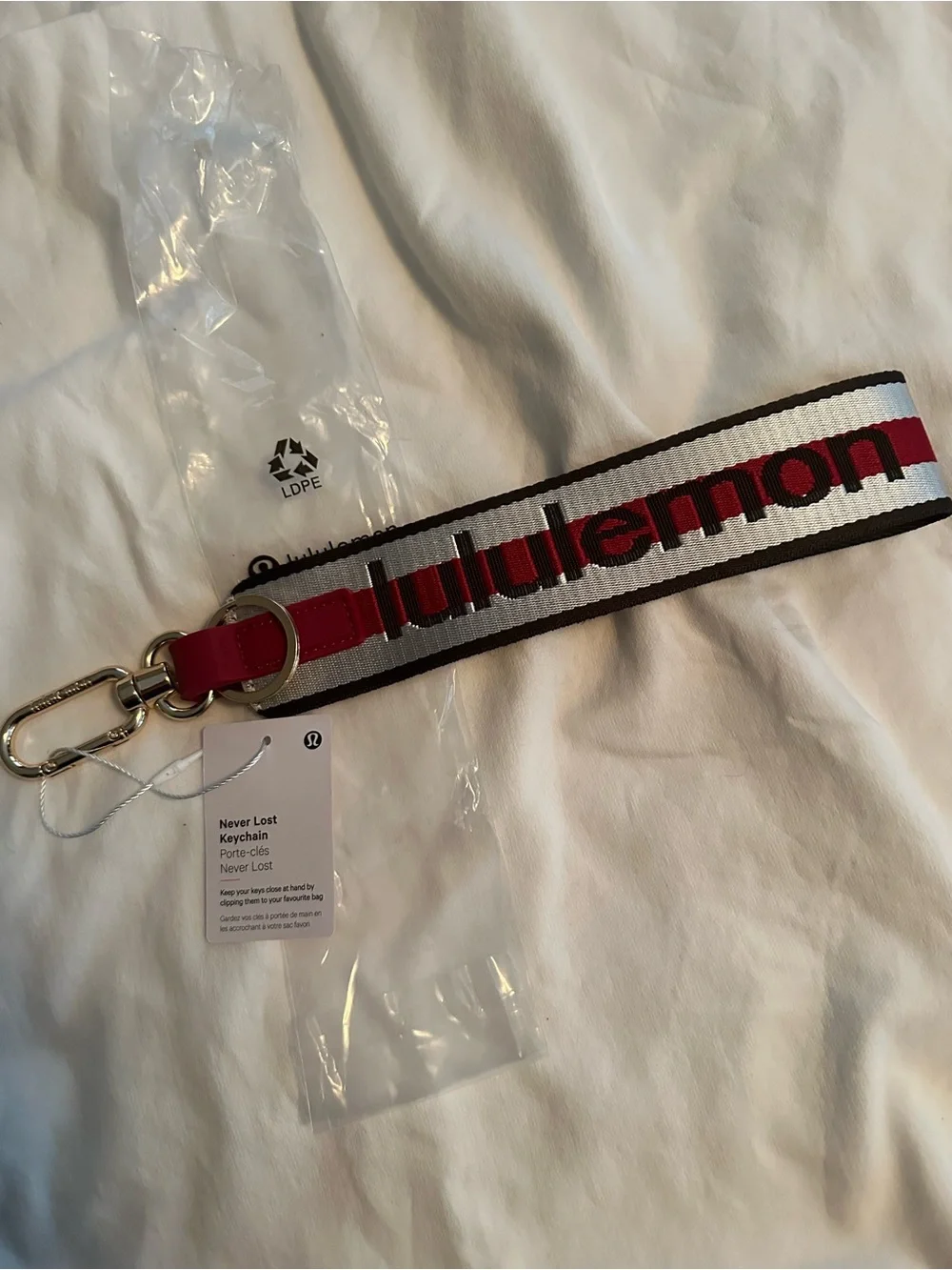 lululemon athletica Woven Logo Strap in Red, White, Black